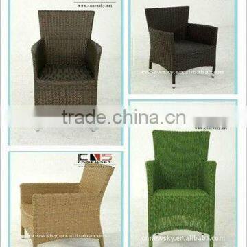 Poly rattan chair aluminum frame all weather