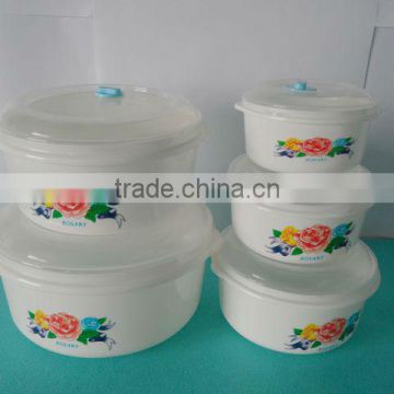 Plastic circular steaming bowl