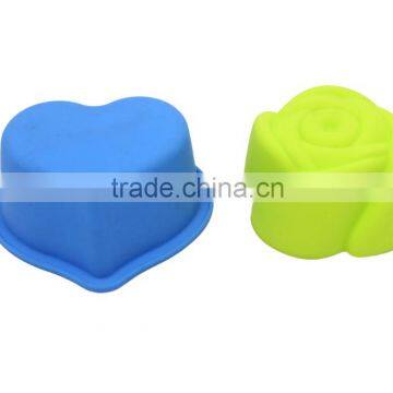 Heart shape silicone cupcake case mould for funny baking