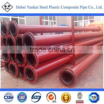 Inner and Outer EP Epoxy Resin Coated Spiral Steel Pipe With Flange Connector