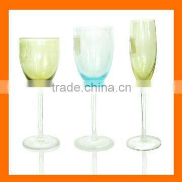 Hand made colored wine glass,whole sales