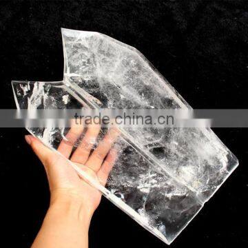 double terminal natural rock polished clear quartz stone crystal points