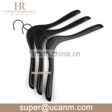 HRW-86I0B luxury lotus wooden clothes coat hanger balck finish