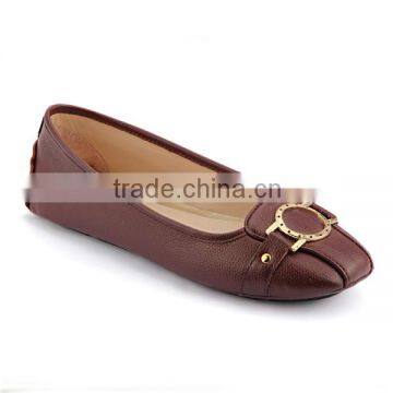 2016 high quality genuine leather flat shoes elegant design comfortable women casual shoes