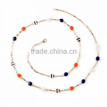 OEM/ODM Manufacture 2016 Fashion Design Colorful Beaded Long Necklace for Women