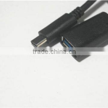 Black color top quality USB 3.1 type C Male to USB 3.0 Type A Female OTG Adapter Data Cable Connector