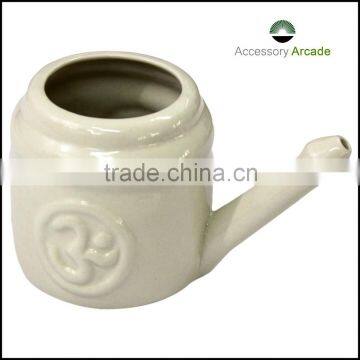 Popular Ceramic Neti Pot With Ohm Sign Wholesale,Yoga Neti Pot