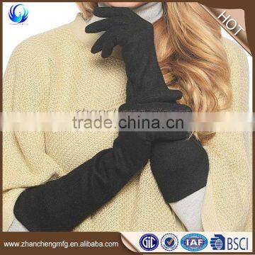 Factory price cheap ladies fashion winter heated long wool gloves