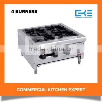 Tabletop Portable 4 Burners Stainless Steel Cooker Units Gas Stove Kitchen Cooking Appliances