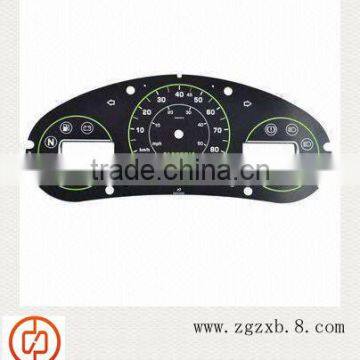 graph overlay with adhesive membrane switch nameplate for industrial equipment