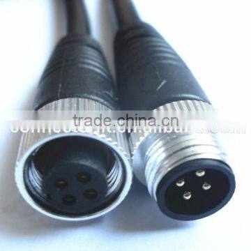 LLT M12 overmoulded cable connector IP65 wire connector