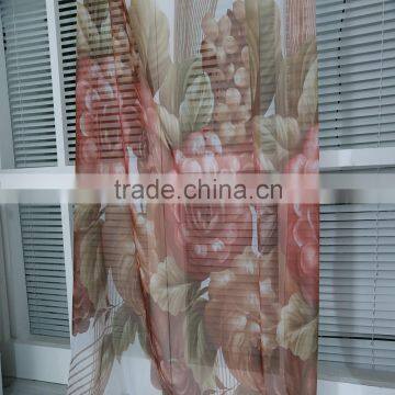 Decorative hometextile pattern polyester digital printed voile curtain fabric
