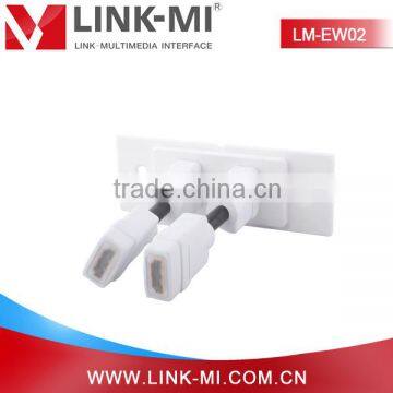 LINK-MI LM-EW02 Dual Port Home Theater HDMI Keystone Wall Plate Best Buy photo-3