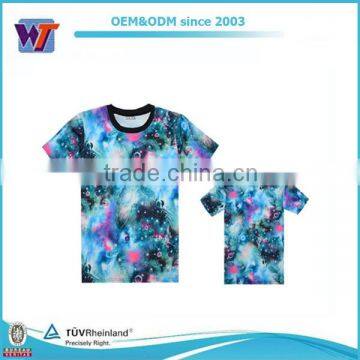 2015 Galaxy Wholesale Plain Soft Sublimation Cotton O-Neck Sport T-shirt