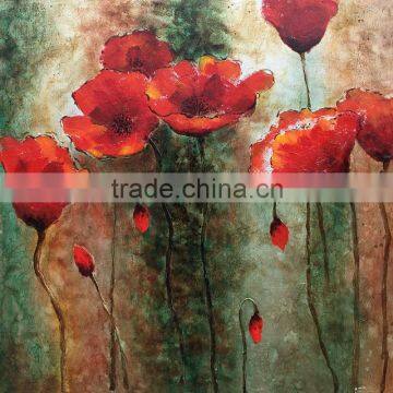 SH011 Factory Price Modern Beautiful Acrylic Mdcl-036 Flower Canvas Oil Painting