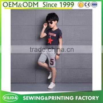 Hot Sale New Design Children Cotton Star Printing t Shirt Designs for Boys From Guangzhou