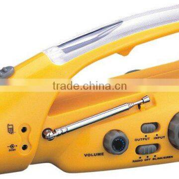High quality crank dynamo flashlight radio with ABS