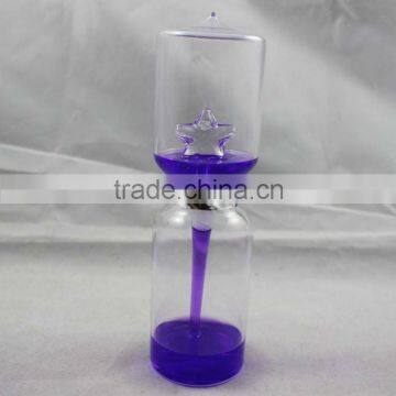 star shaped small love glass thermometer