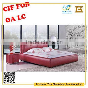 American style Bedroom furniture modern fashion bedroom sets soft leather bed