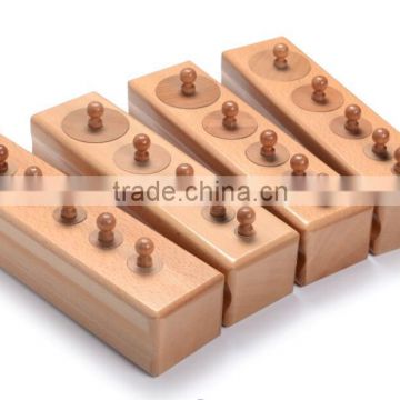 Beechwood montesorsori teaching aids tool cylinder blocks 5 steps