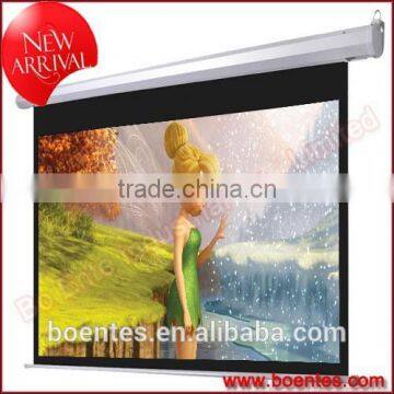 4:3 120 Inch Wall Mount Motorized Electrical Projection Screen with Remote Control for BETPMS4-120