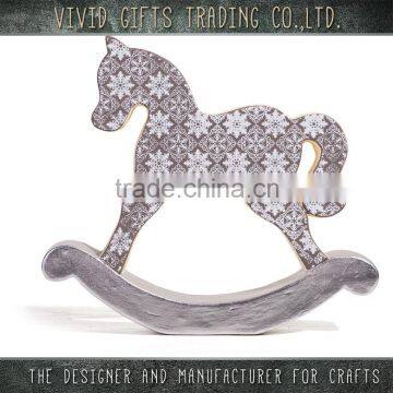 New design 3D shape ceramic printing rock horse decoration