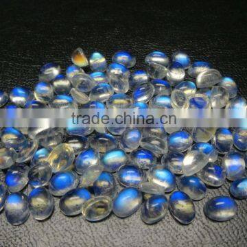 Natural Gemstone Type and Oval Cut Gemstone Shape Rainbow Moonstone 4X6 MM Gemstone