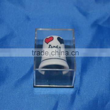 porcelain Thimble souvenir in acrylic box