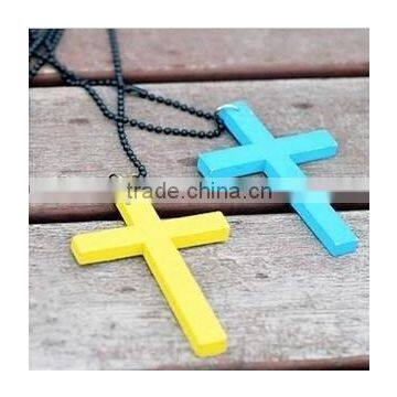 New Fashion Colorful Small Wood Crucifix photo-4