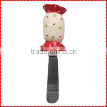 Funny custom ceramic candy bread and butter knife