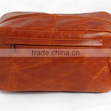 Boshiho Customized Logo Leather Wash Bag