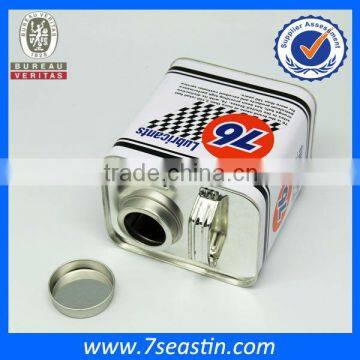 Easy open lid metal oil tin can