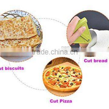 Hot Sale Plastic Handle Stainless Steel Blade Mini Pizza Slicer Wheel Cutter photo-3