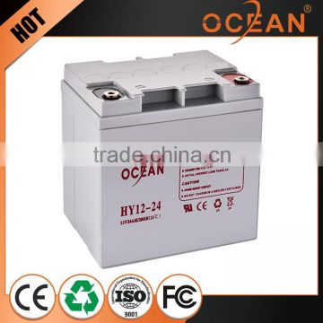 12V 24ah high page yield new arrival made in china front terminal battery