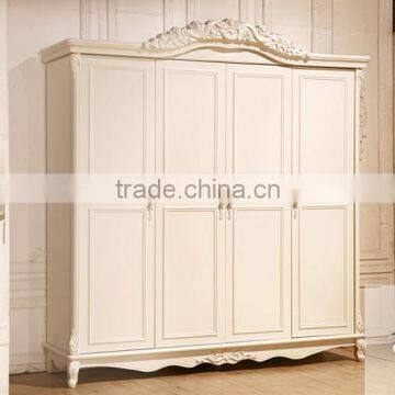 New Arrival Antique bedroom furniture HA-915# French Style Bedroom Wall Wardrobe Design wooden wardrobe designs