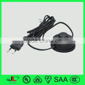 VDE approved 2 pin electric plug power cord with foot pedal switch