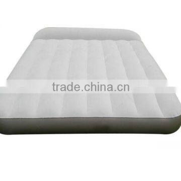 Built-in pillow flocked air bed inflatable mattress