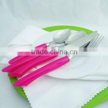 Pink Handled Stainless Flatware