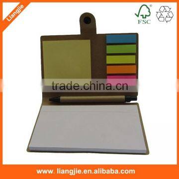 Recycler Combined Sticky Note Pad With Soft Cover,Cheap Promotional Self-adhesive photo-3