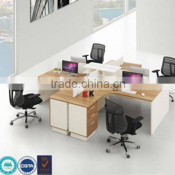 Nice price high quality L shape panel office workstation furniture desk