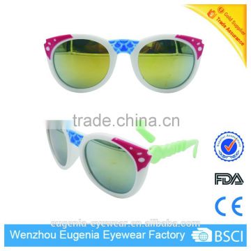 2016 sun glass fashion cool frame mirror lens kids sunglasses