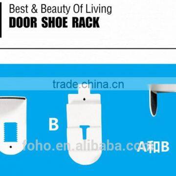 Over the Door Hanging Wall Mounted Iron Shelves Shoe Rack,DIY Hanging Shoe Organizer Storage Shoe Shelf photo-5
