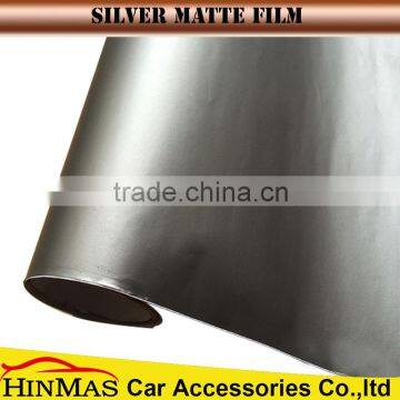 Guangzhou hinmas Silver Brushed matte chrome wrap vinyl for vehicle wrapping