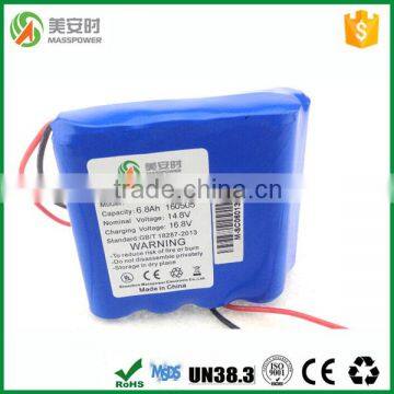 6800mAh 14.8v lithium ion battery pack