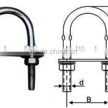 Stainless steel U bolt with flat washrs and nuts(Bolt)