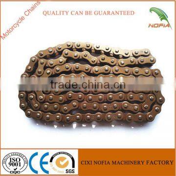 Industrial Gold Colored Copper Plating 428H 520H Transmission Motorcycle Chain photo-3