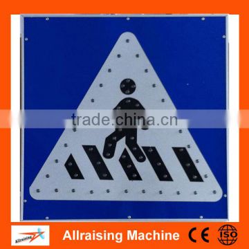 Easy-see solar pedestrian crossing led traffic Sign with 3M reflective film