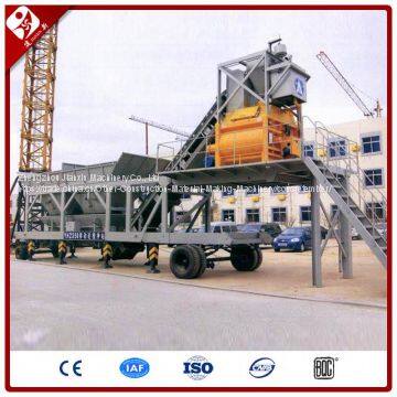 YHZS50 Mobile Concrete Batching Plant Mobile modular type belt conveyor full automatic with 50cbmPh output