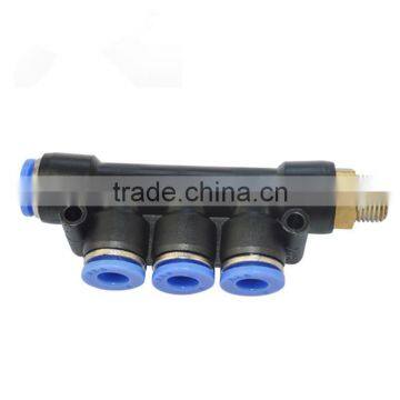 Best Selling 5 Way Metal Connector,PU Hose Connector And Pneumatic Cylinder