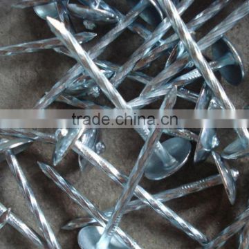 plastic cap ring shank roofing nail